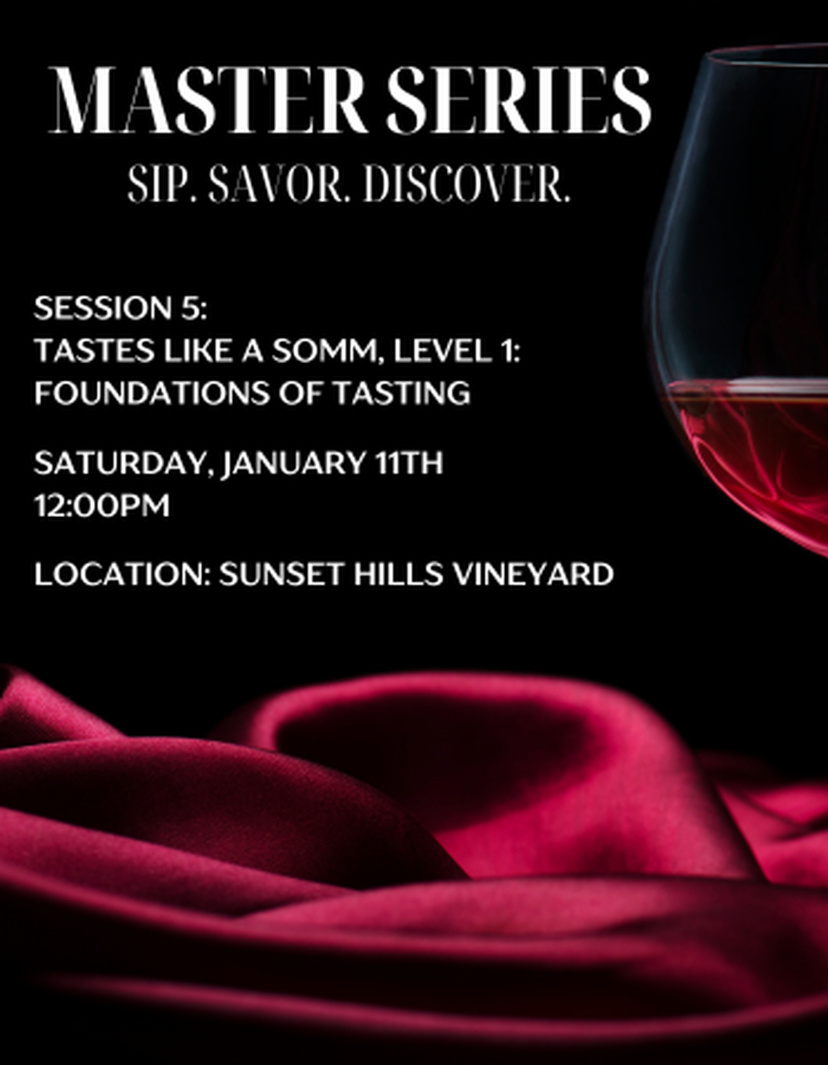 Taste Like a Sommelier, Level 1: Foundations of Tasting (12:00pm)