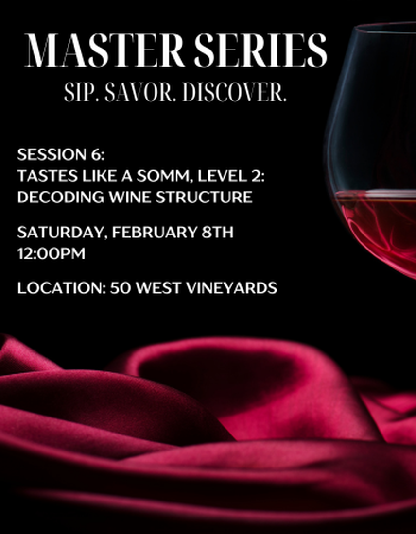 Taste Like a Sommelier, Level 2: Decoding Wine Structure (12:00pm)